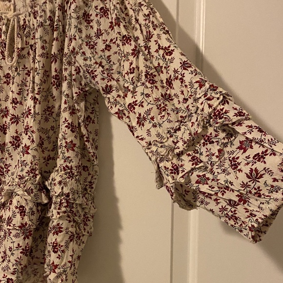 Ralph Lauren Cream and Red Floral Blouse - Picture 3 of 5